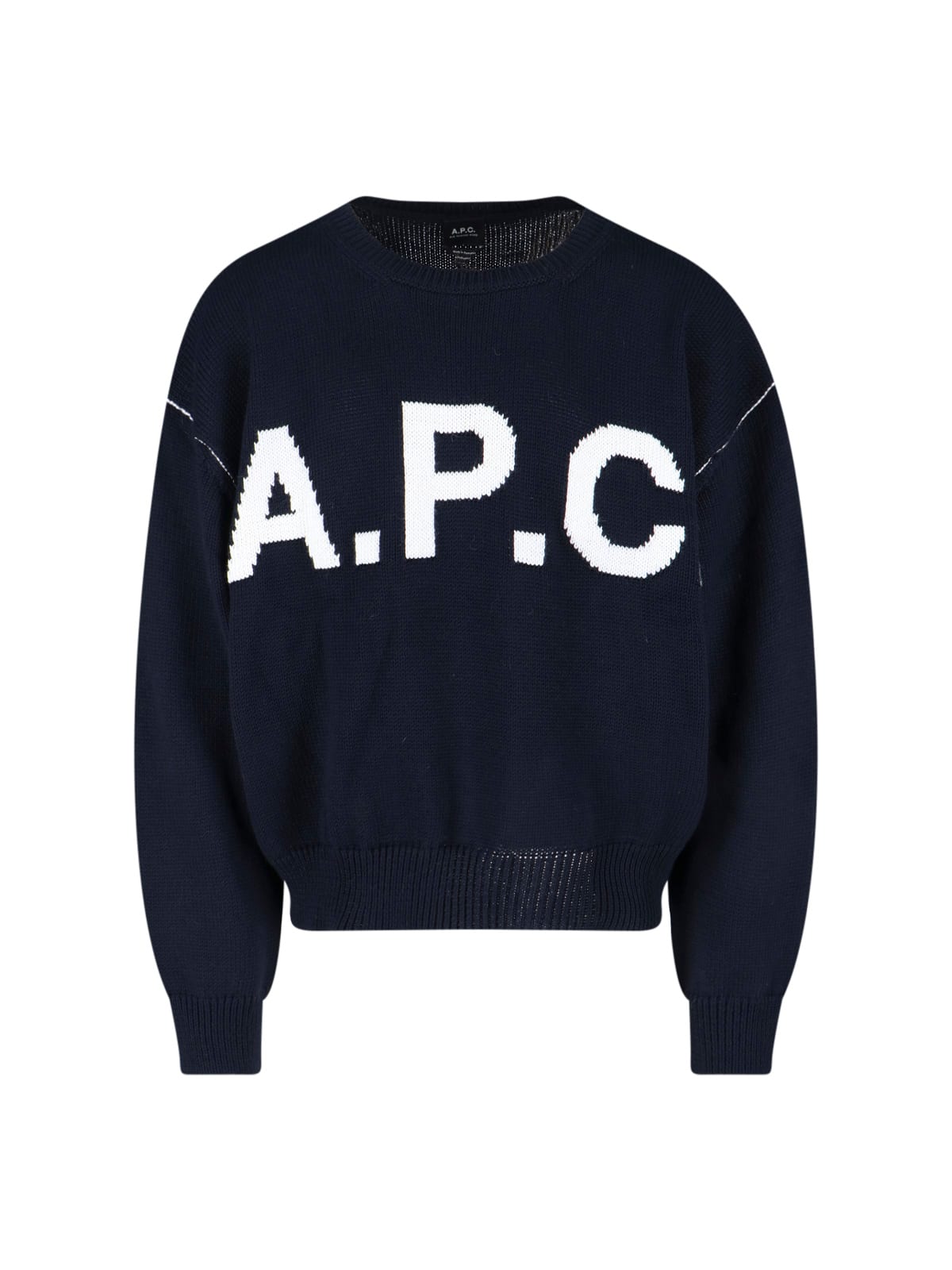 Apc Logo Sweater In Blue