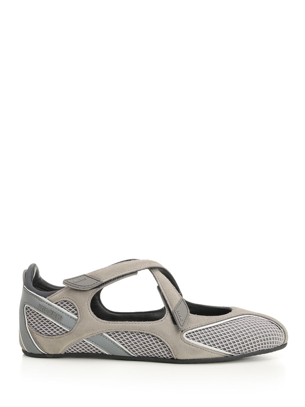 Attico Floor 01 Flat Ballerina In Gray