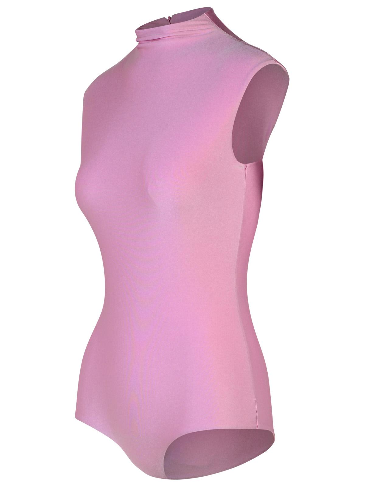 Shop Sportmax Cristin Pink Polyamide Blend Bodysuit