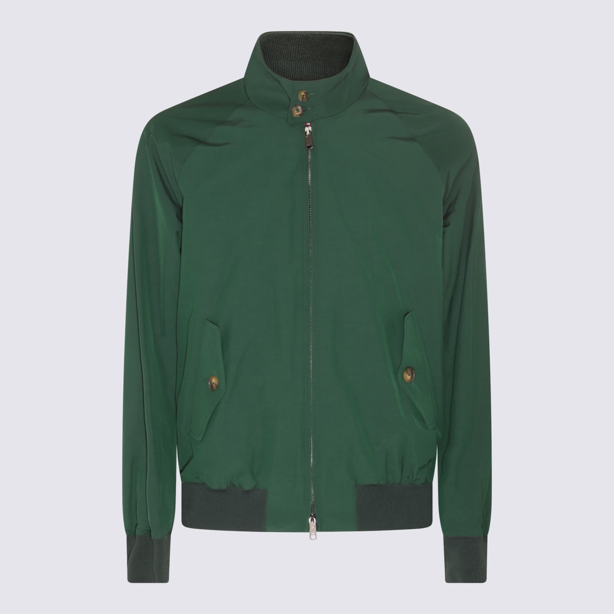 Shop Baracuta Green Cotton Blend Casual Jacket In Racing Green