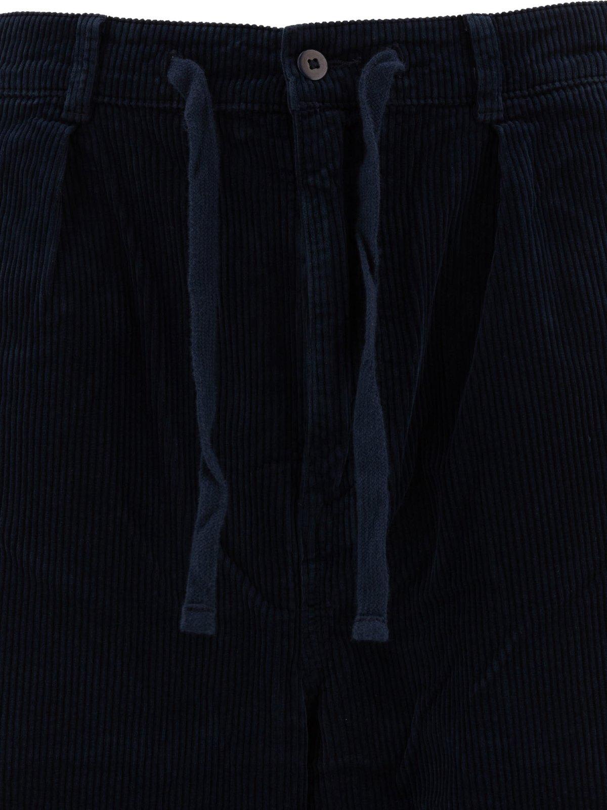 Shop Ralph Lauren Classic Fit Pleated Corduroy Pants In Blue