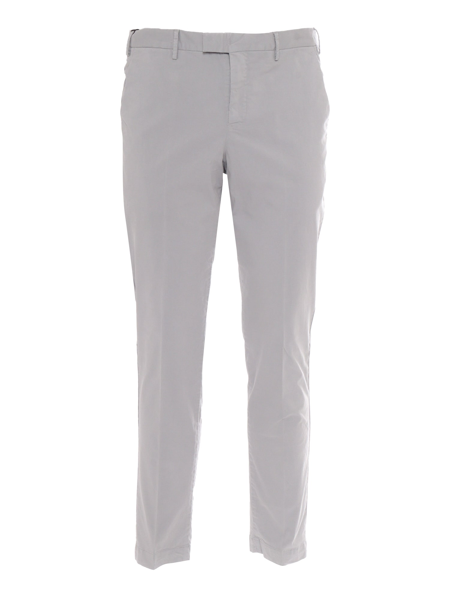 Pt Torino Trousers - Master, Flat Front, Diagonal Pockets, Flap Back Pockets, Finished In Grey