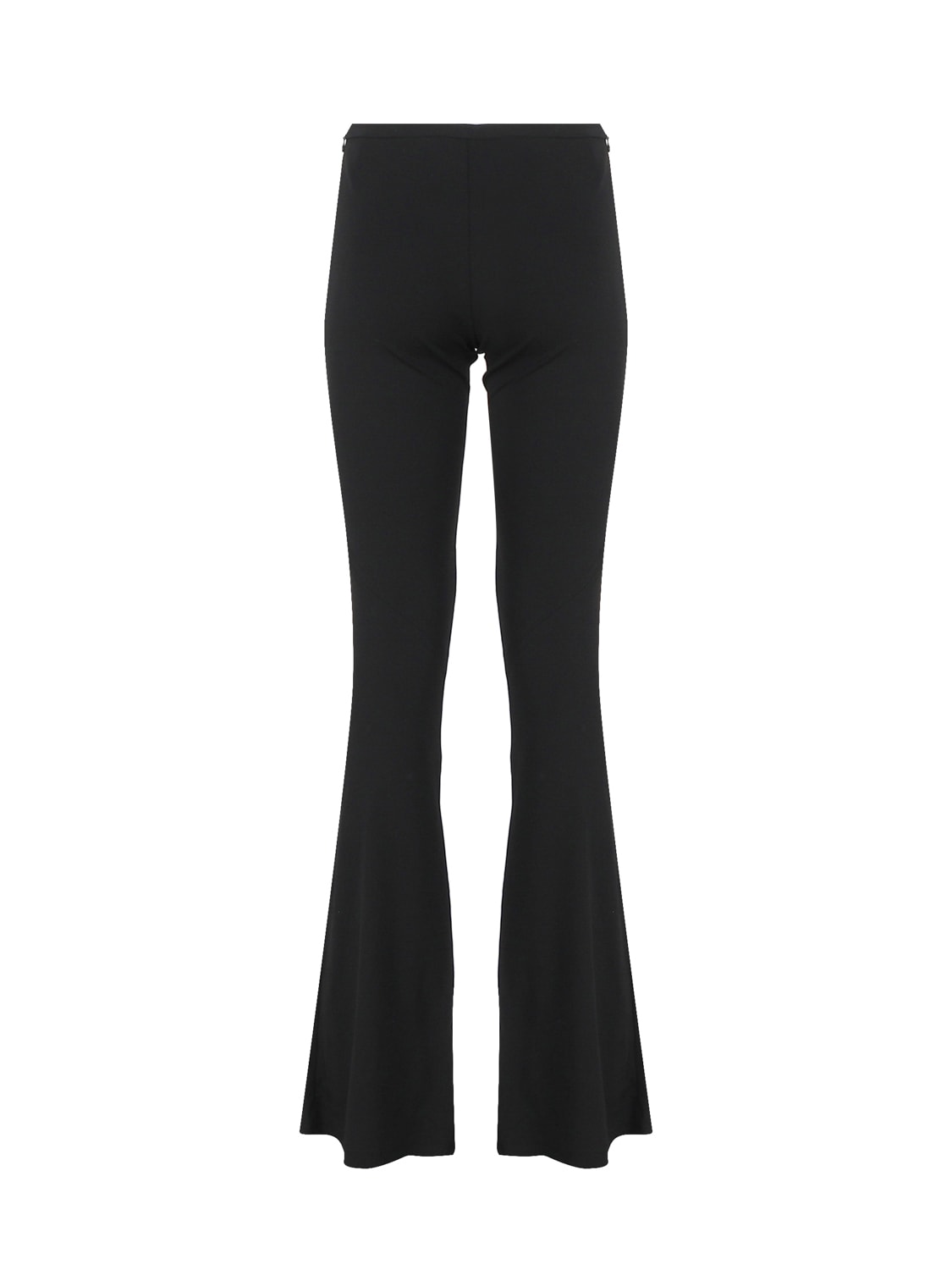 Shop Courrèges Flared Trousers With Cut Out Details In Black