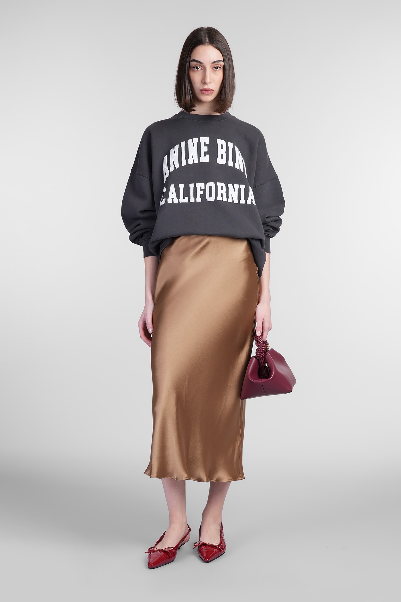 Shop Anine Bing Miles Sweatshirt In Black Cotton