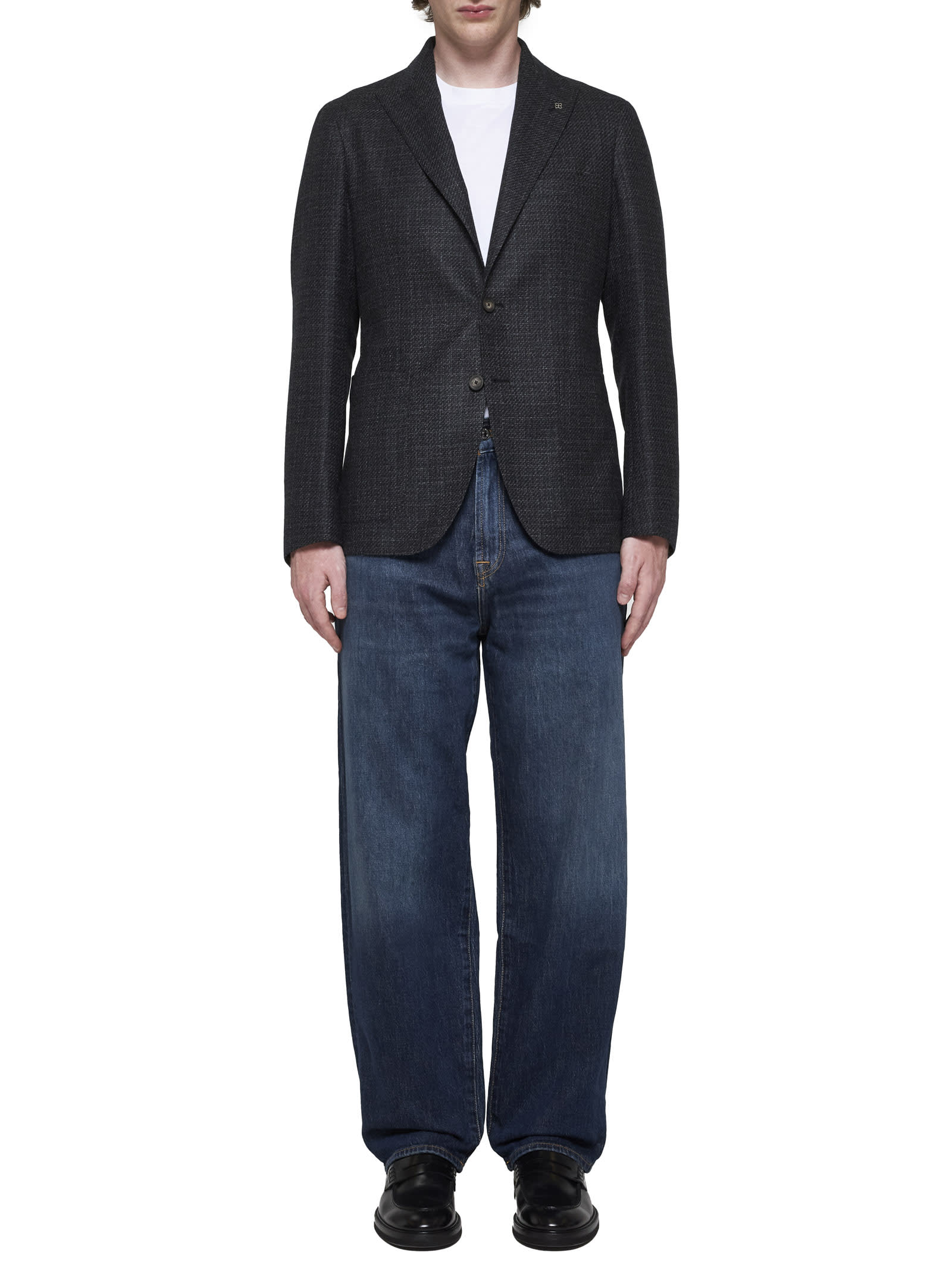 Shop Tagliatore Blazer In Black