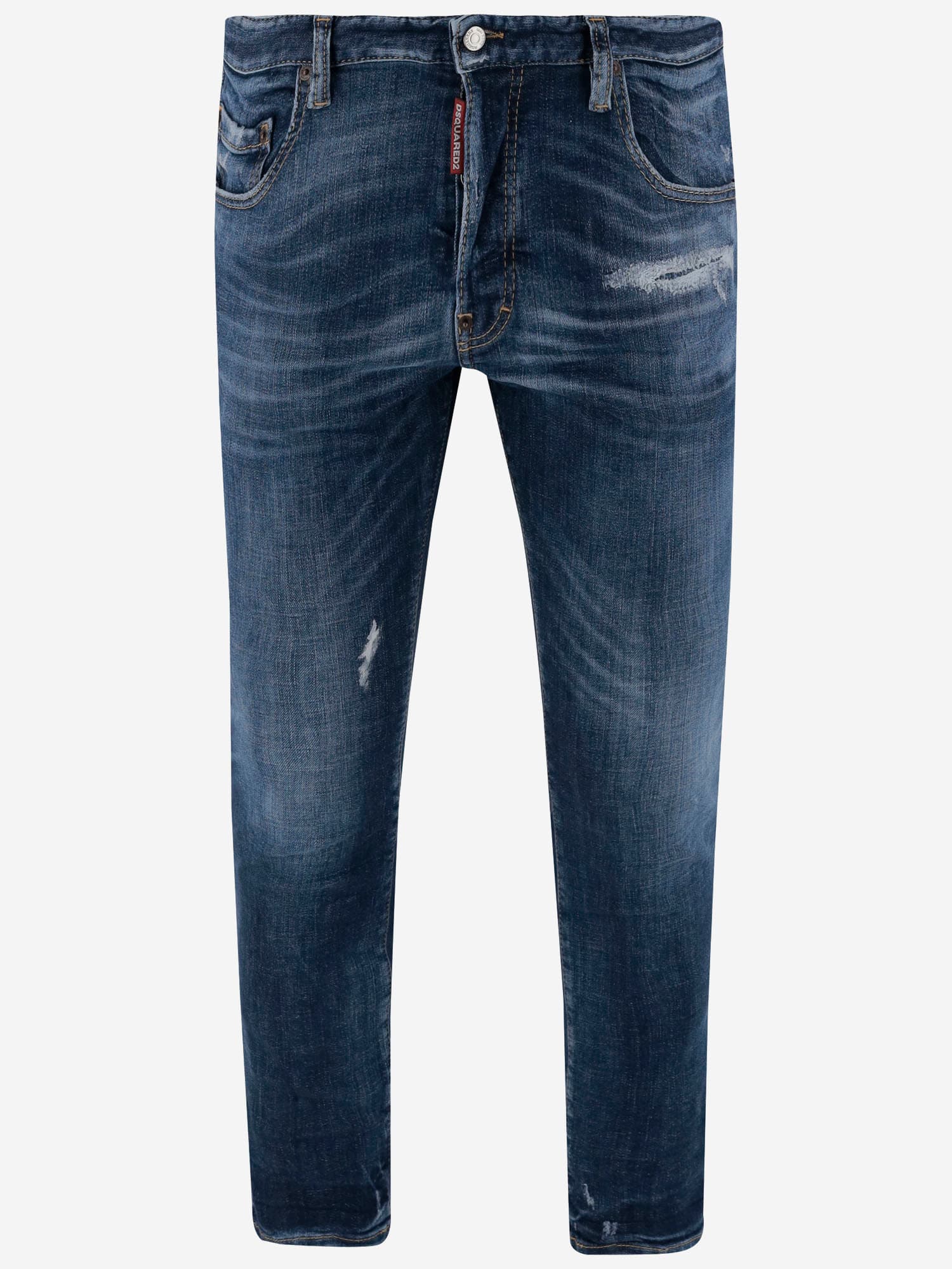 Dsquared2 Stretch Cotton Skater Jeans In Blue