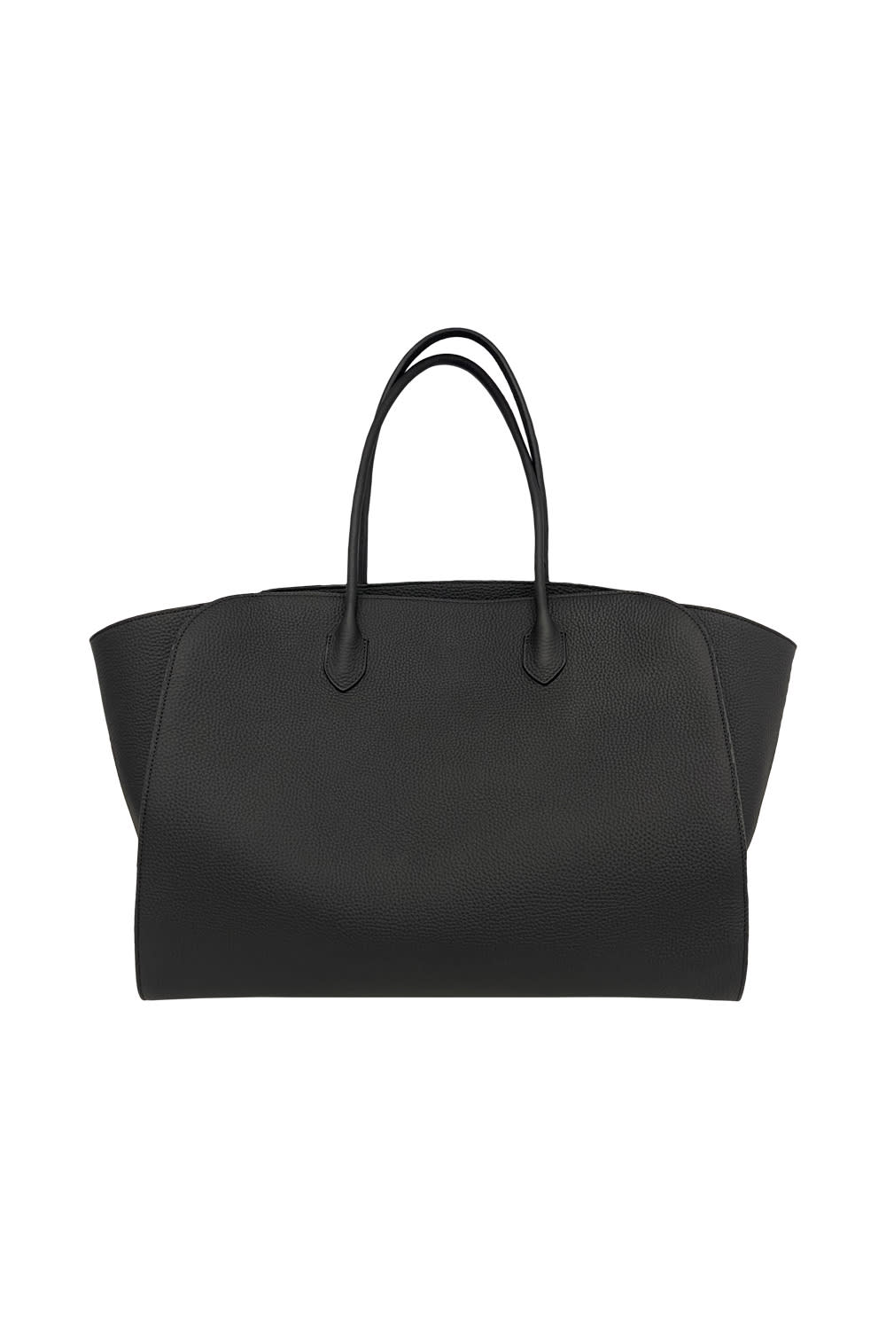 The Row Marlo Grained Leather Tote Bag In Black