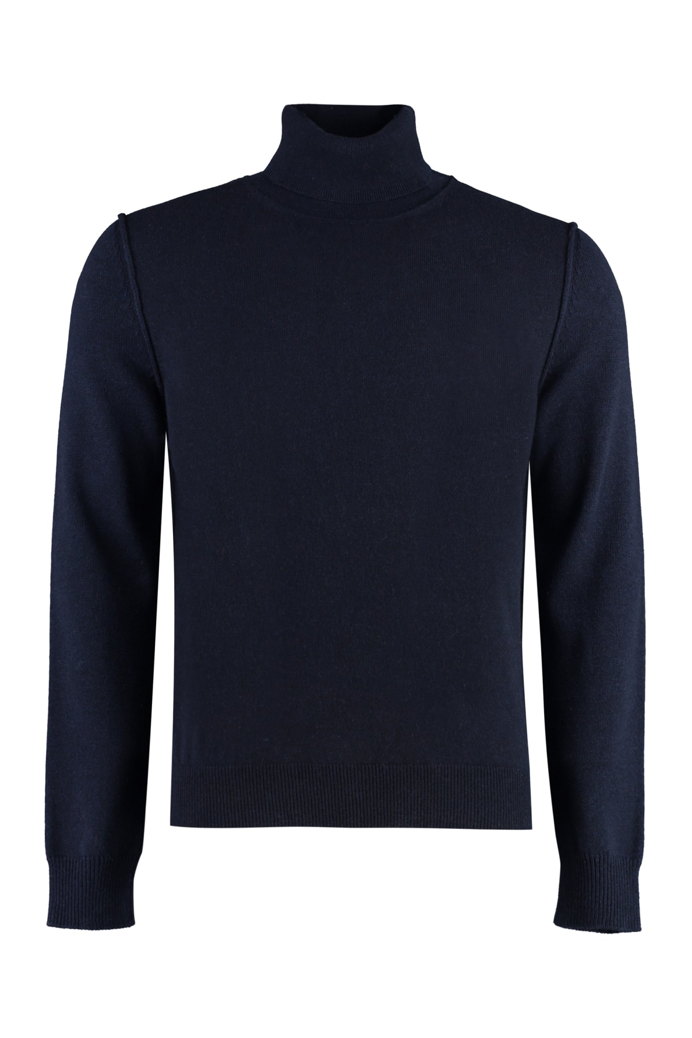 Shop Maison Margiela Cashmere Turtleneck Sweater In Blue
