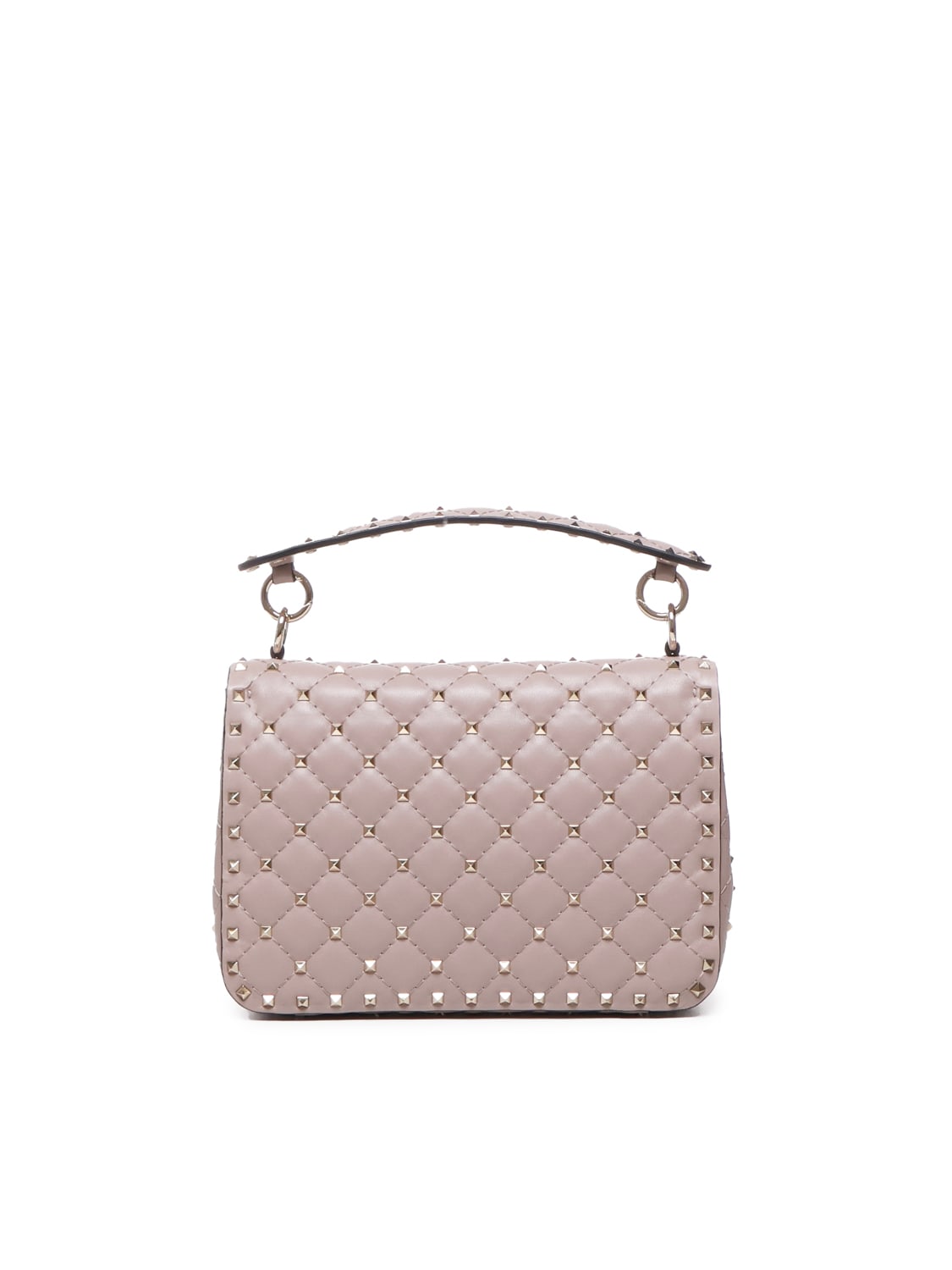 Shop Valentino Medium Nappa Rockstud Spike Bag In Poudre