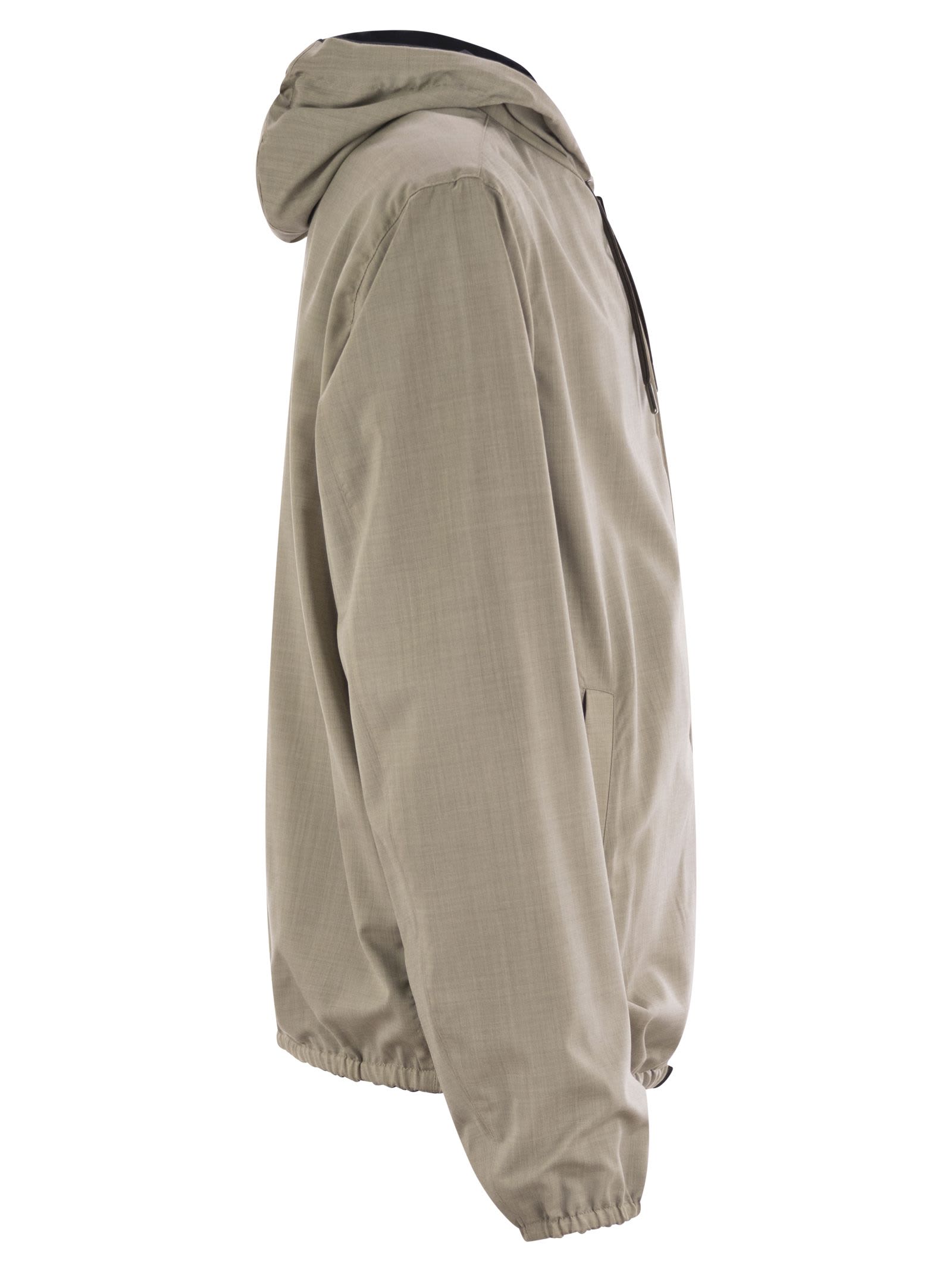 Herno Men's Reversible Hooded Jacket In Beige