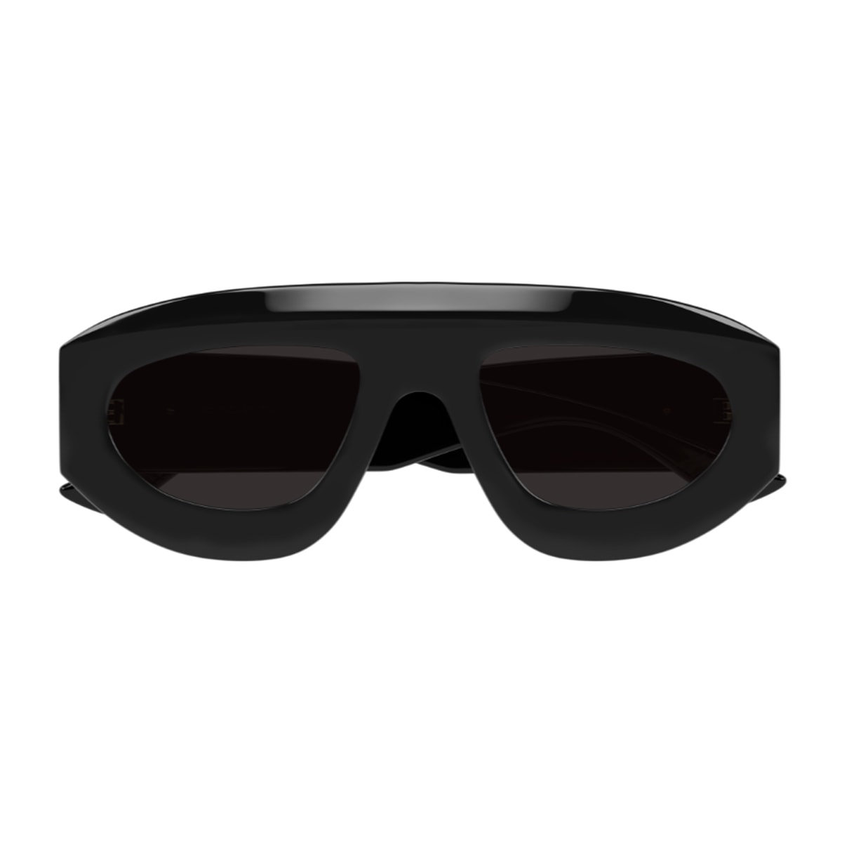 Bottega Veneta Bv1358s Linea Ribbon 001 Black Grey Sunglasses In Black