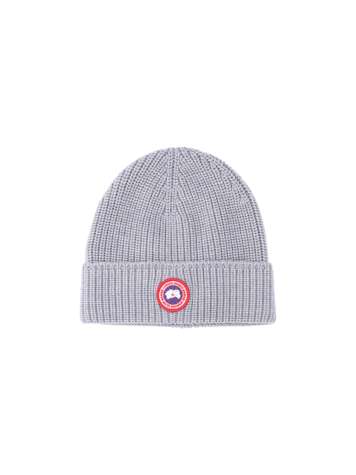 Shop Canada Goose Logo Beanie In Grey