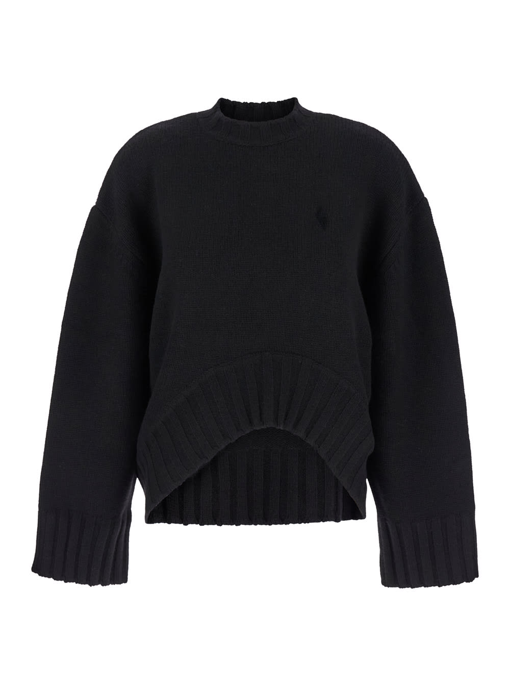 The Attico Black Wool Blend Sweater