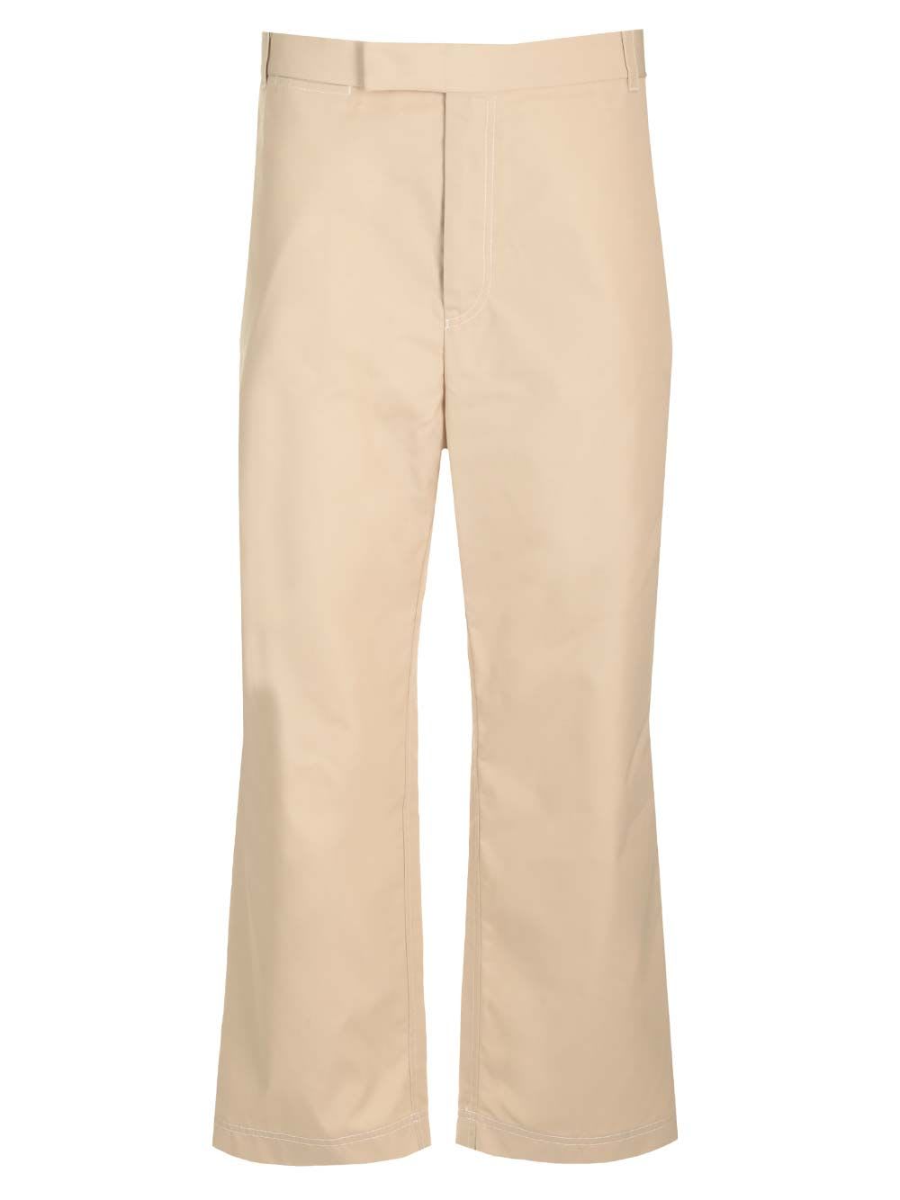 Shop Thom Browne Typewriter Cloth Trousers In Khaki