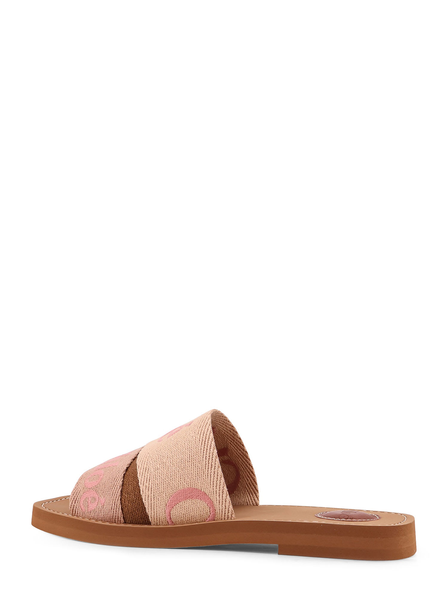 Chloé Woody Linen Sandals In Brown