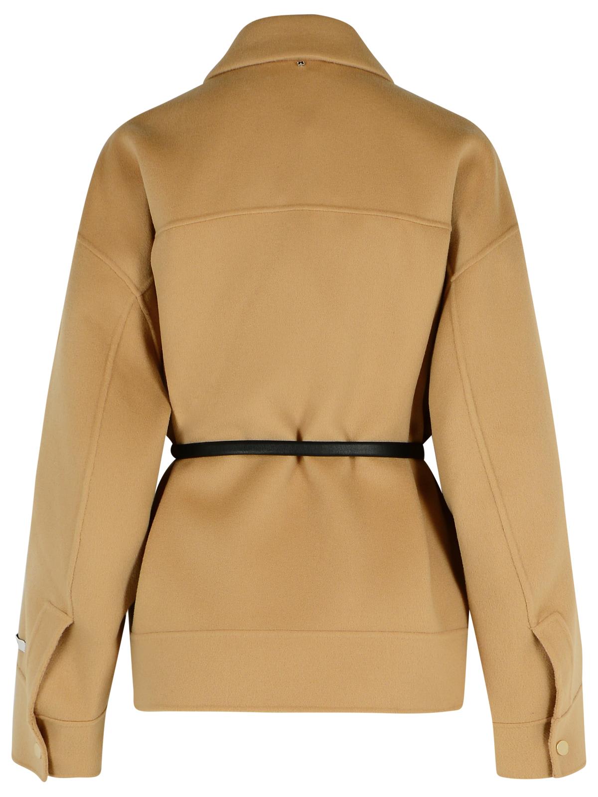 Sportmax Cantore Camel Virgin Wool Jacket In Brown