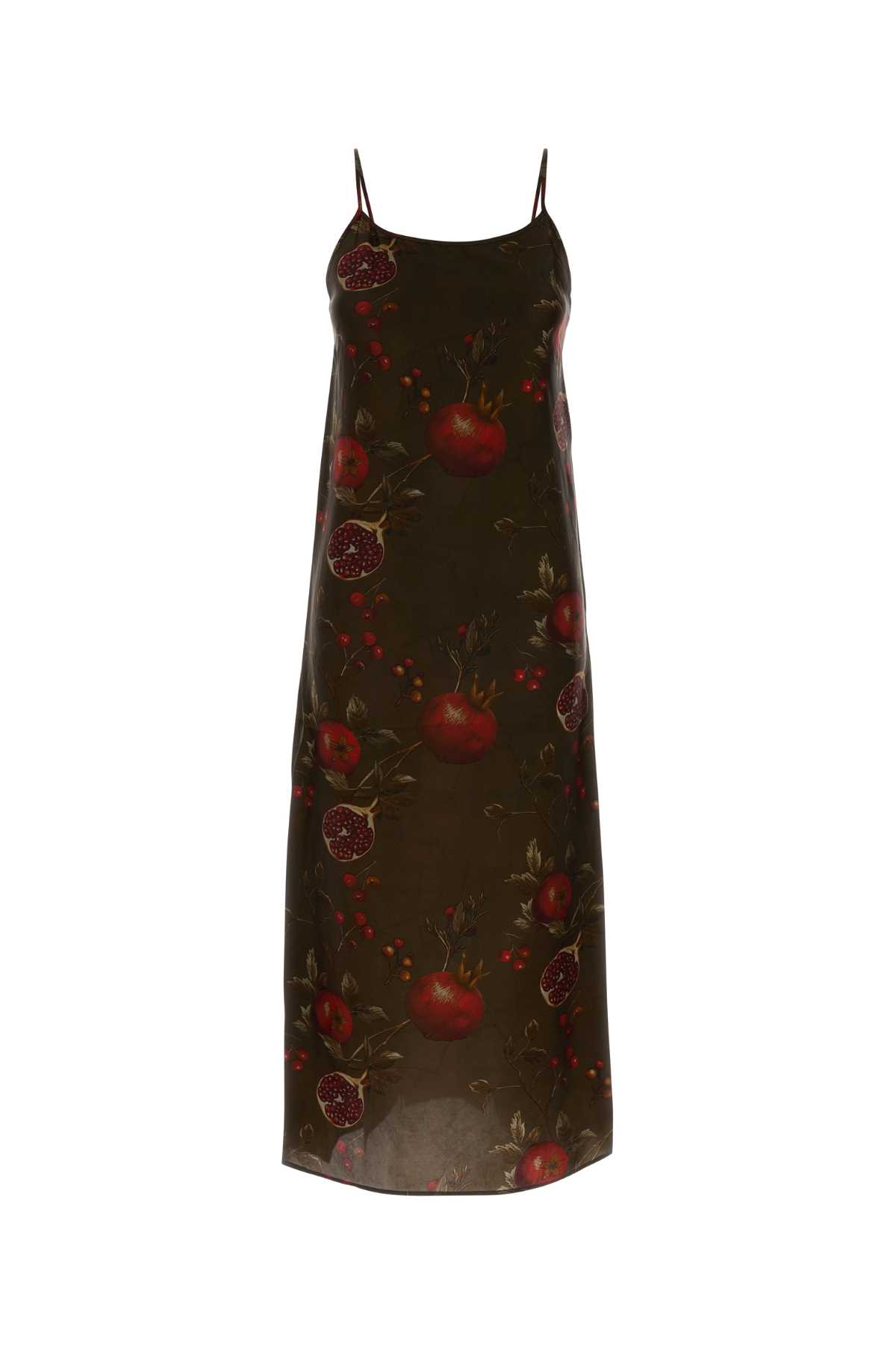 Uma Wang Printed Viscose And Cupro Anaya Dress In Multi