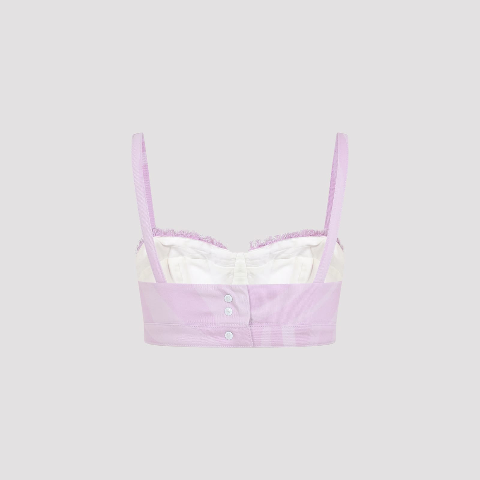 Pucci Adjustable Strap Top Frayed Trim In Pink