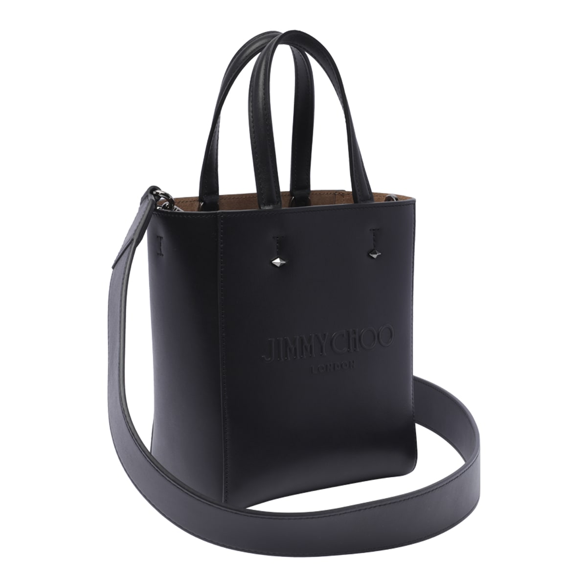 Shop Jimmy Choo Small Lenny N/s Handbag In Black