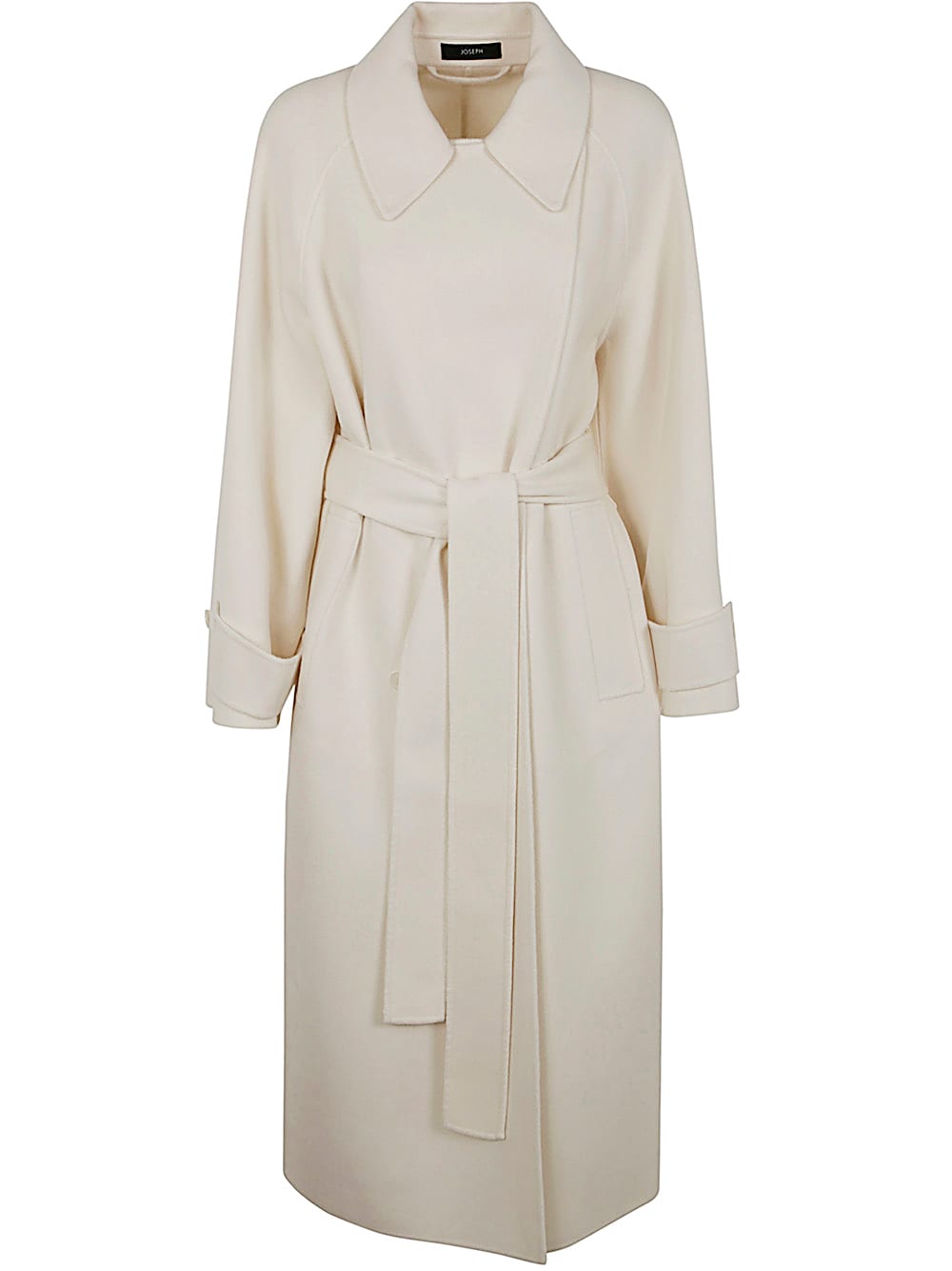 Shop Joseph Navarre Coat Dbl Face Cashmere In Ivory