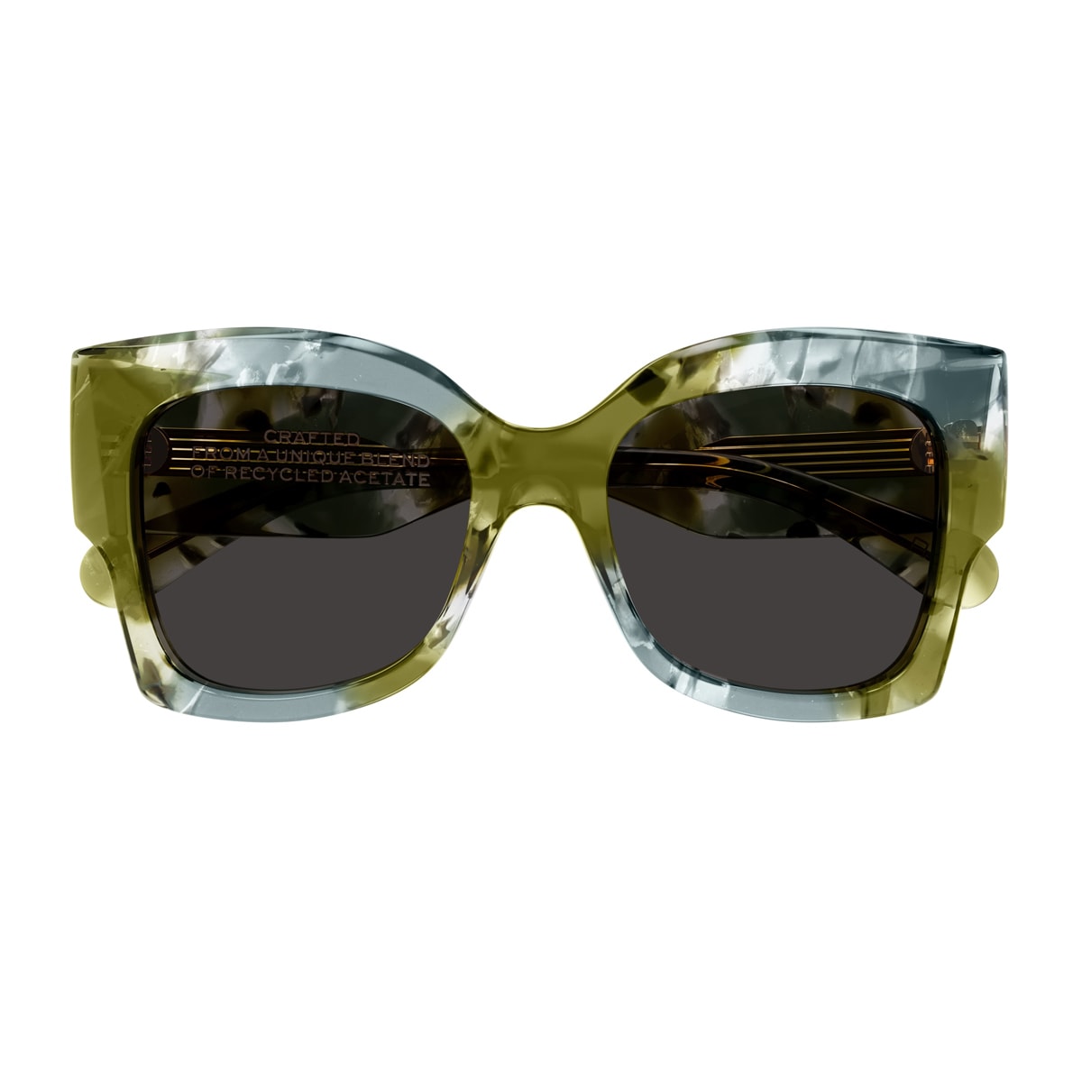 Chloé Ch0252s Linea Gayia 006 Green Grey Sunglasses