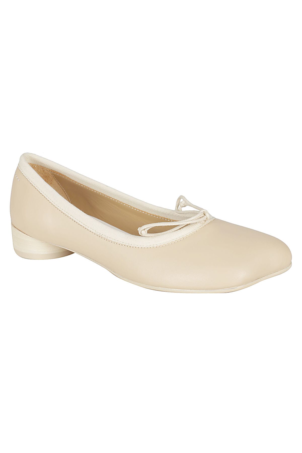 Shop Mm6 Maison Margiela Ballet Shoe In White