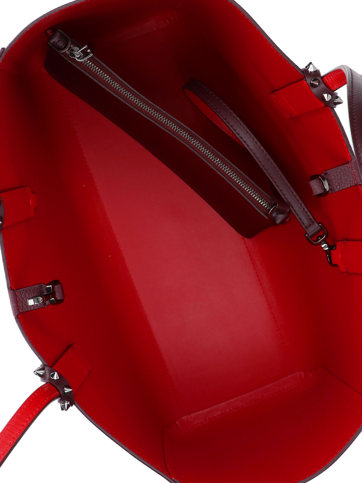 Christian Louboutin Cabata Small Tote Bag In Burgundy