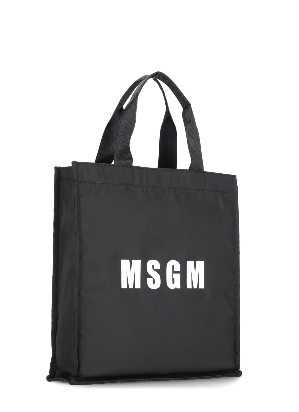 Shop Msgm Tote Shoulder Bag In Black