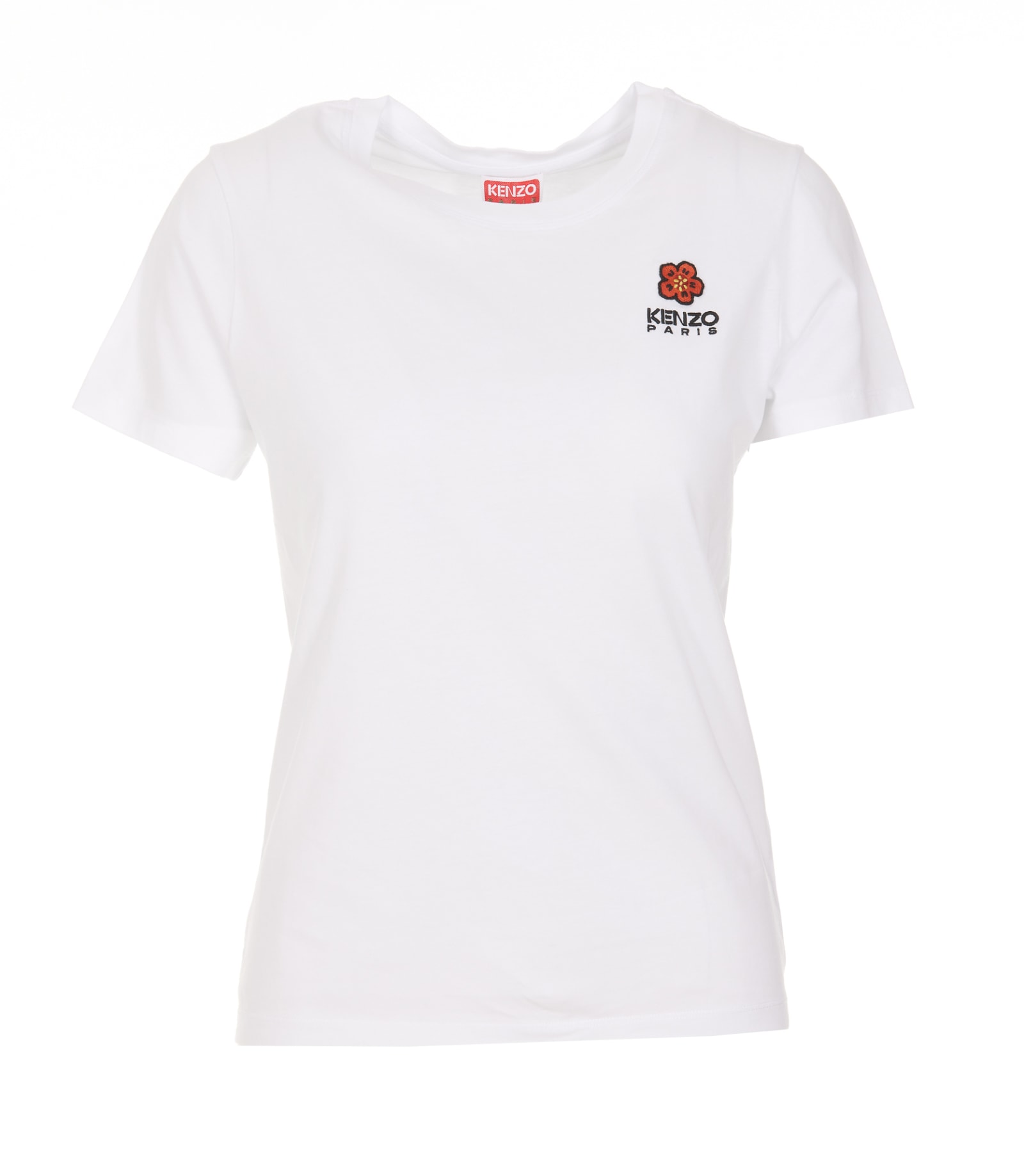 Shop Kenzo Crest Logo T-shirt In Bianco