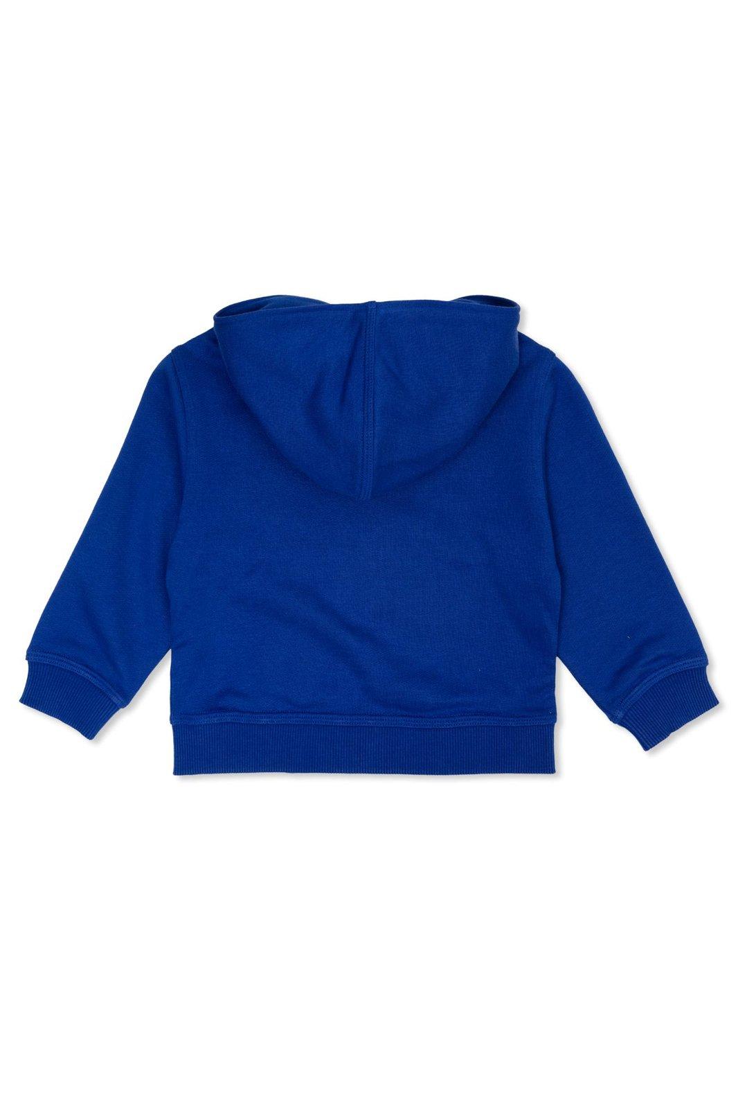 Burberry Baby Boys Blue Cotton Hoodie In Blue
