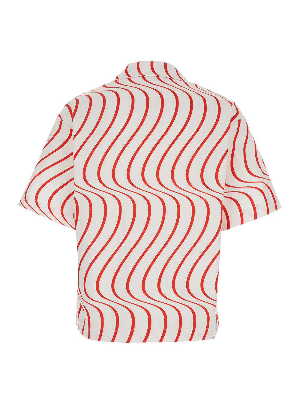 Msgm Multicolor Shirt With Classic Collar In Red
