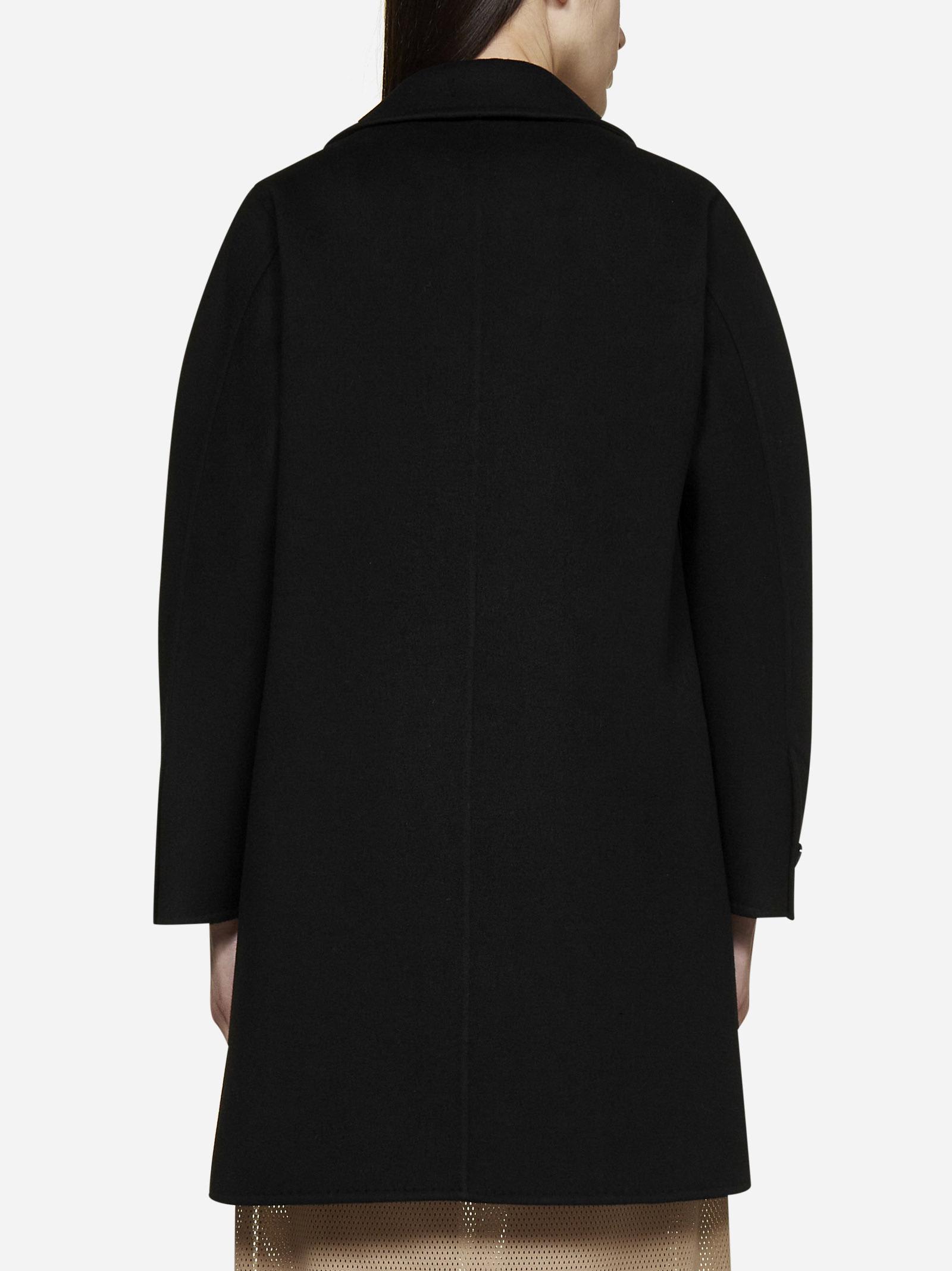 Shop Sportmax Beira Wool And Cashmere Coat In Black