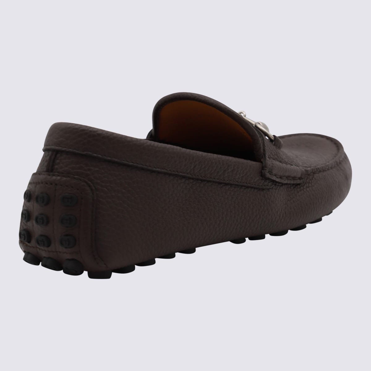 Shop Gucci Brown Loafers In Cocoa/cocoa