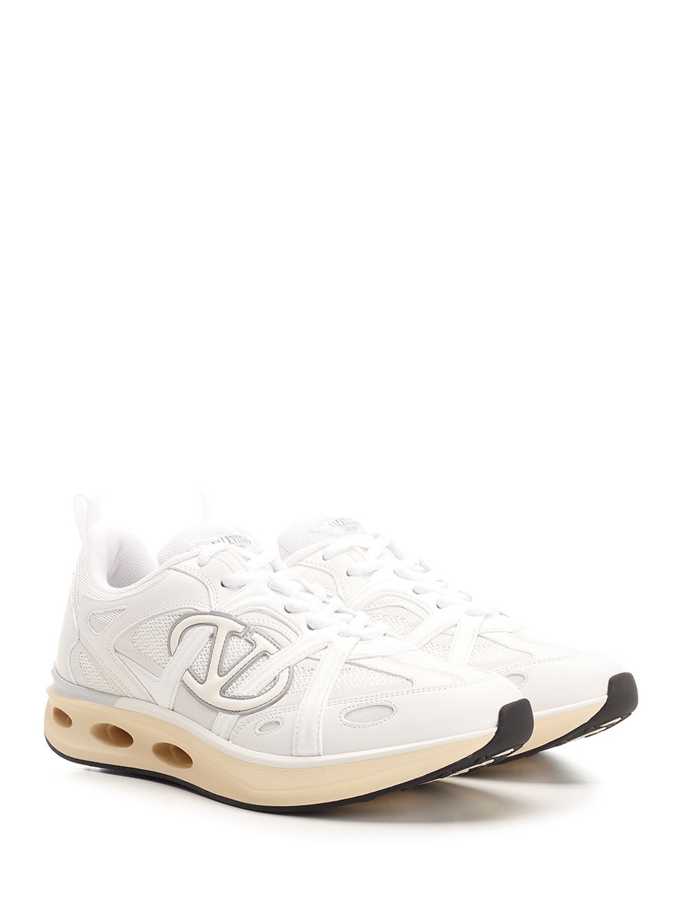 Shop Valentino Vlogo Easyjog Low Top Sneakers In White