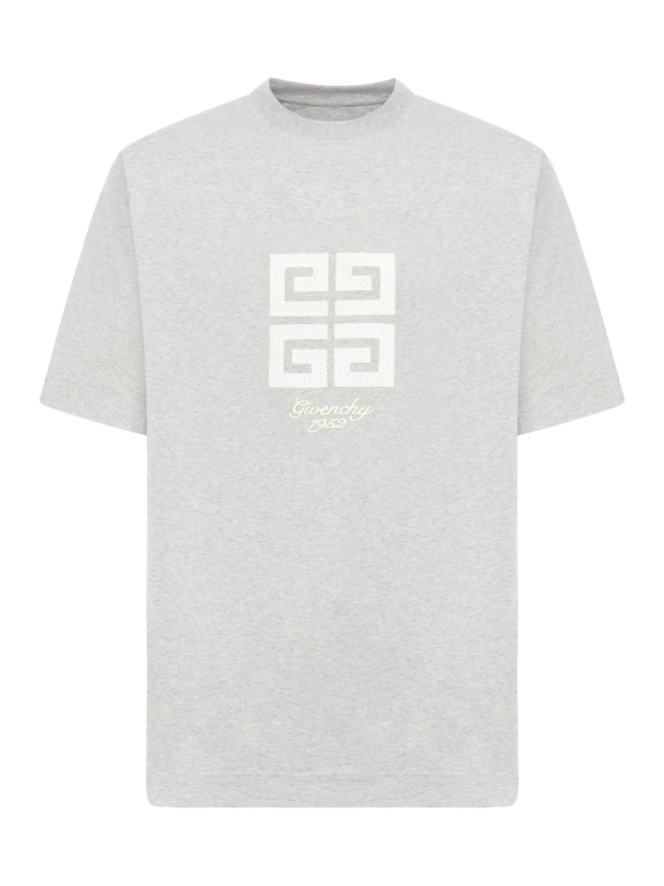 Shop Givenchy New Studio Fit T-shirt In Light Grey Melange