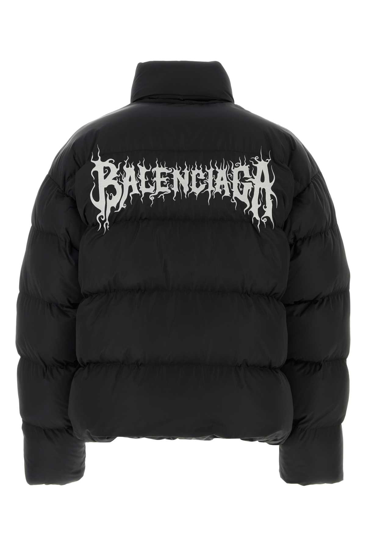 Shop Balenciaga Black Polyester Padded Jacket