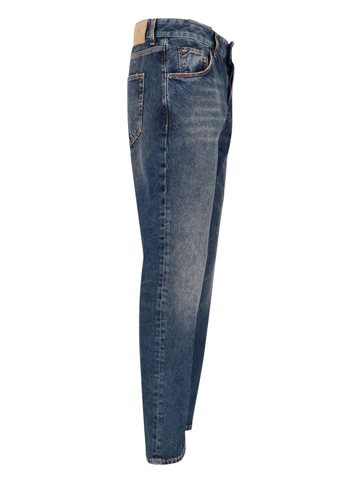 Pt Torino Straight Trousers With Belt Loops And Pockets In Blue