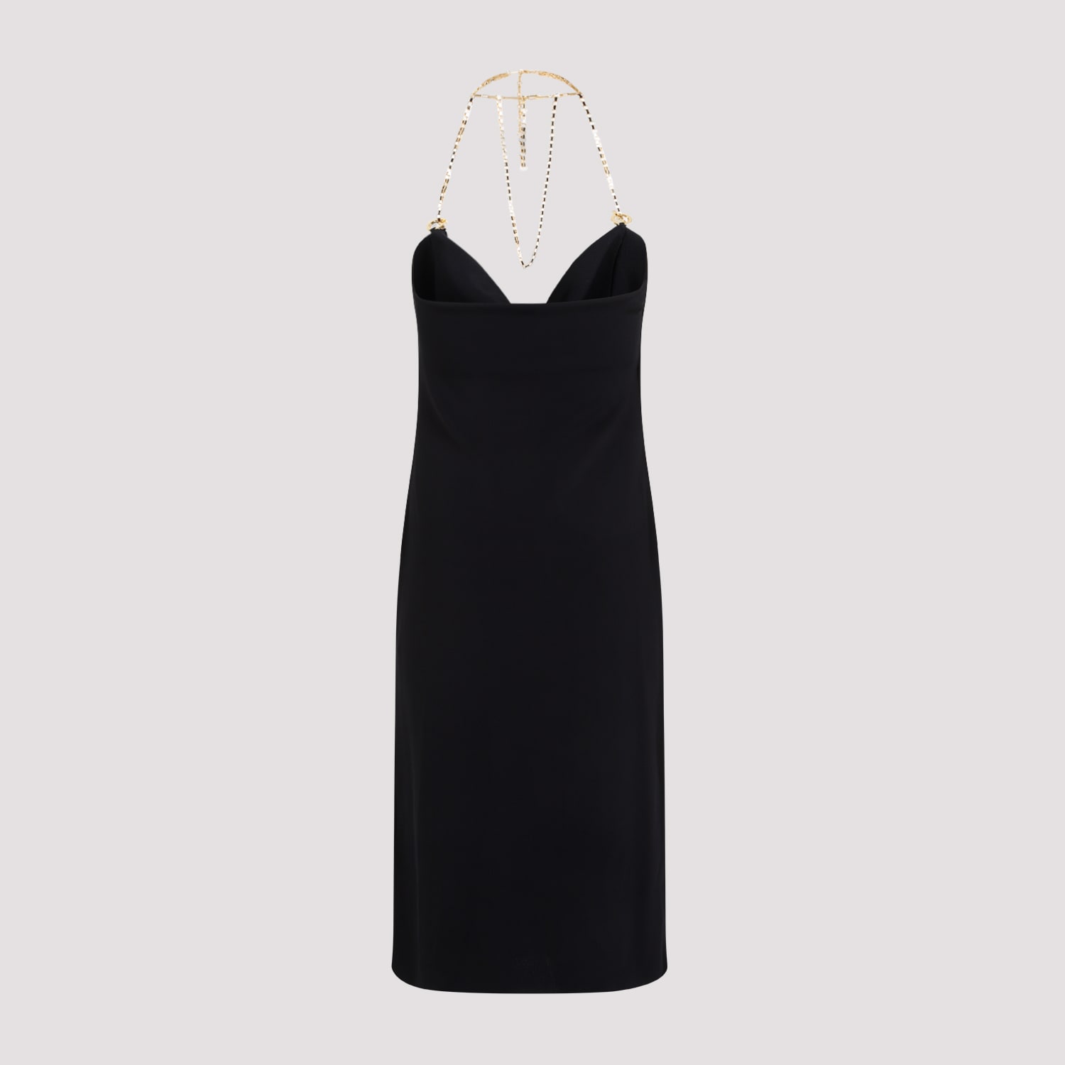 Shop Bottega Veneta Viscose Midi Dress In Black