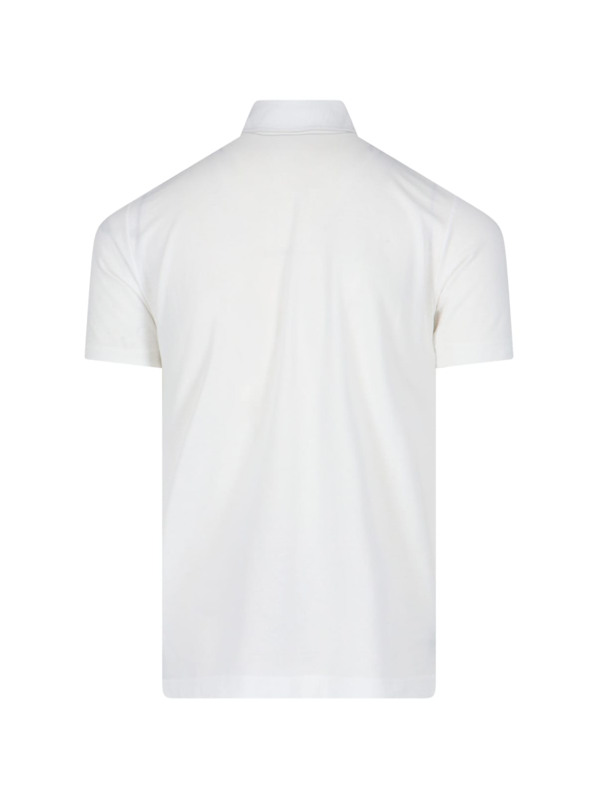 Shop Zanone Basic Polo Shirt In Bianco