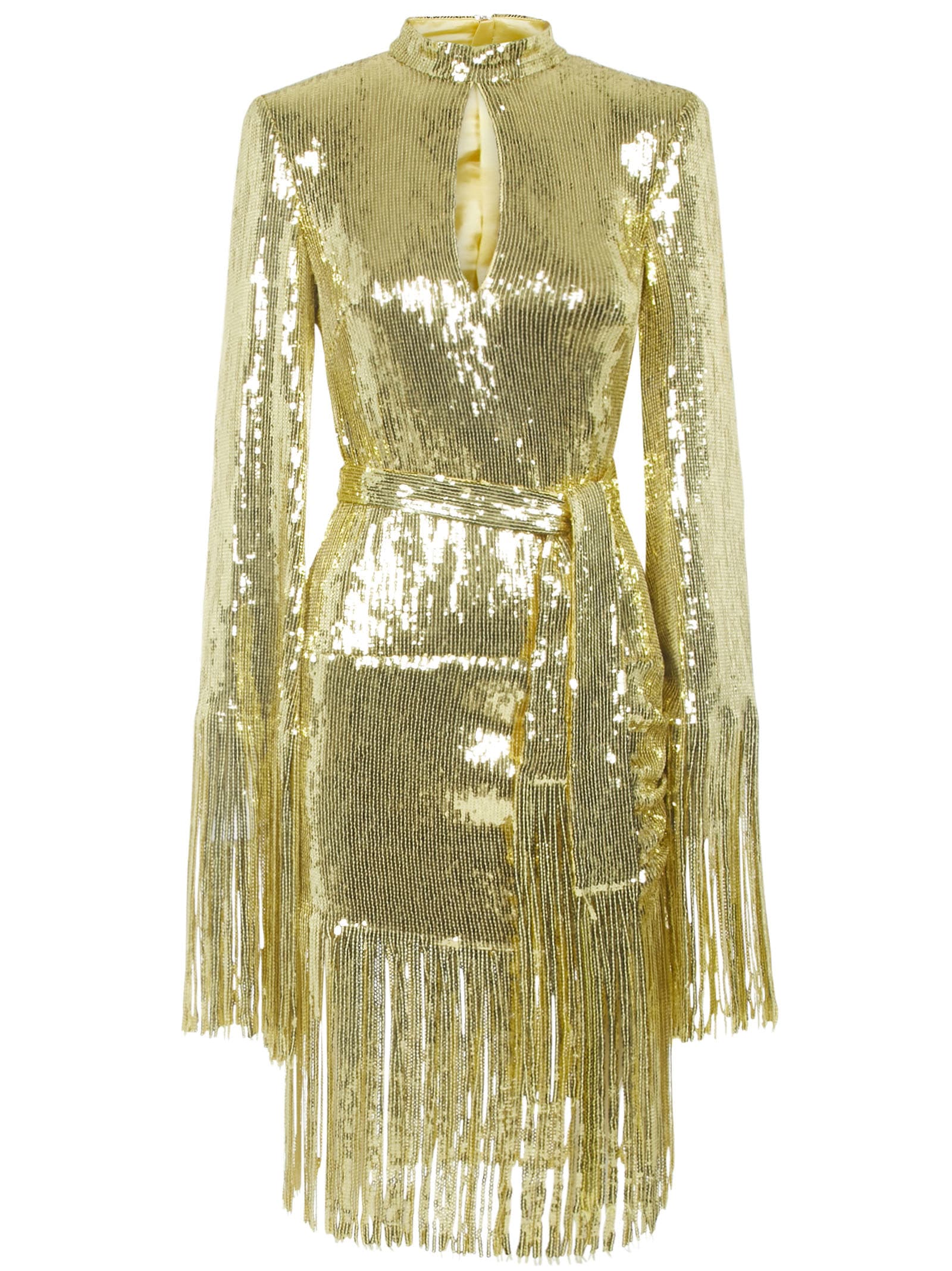 Balmain Paris Dress In Gold