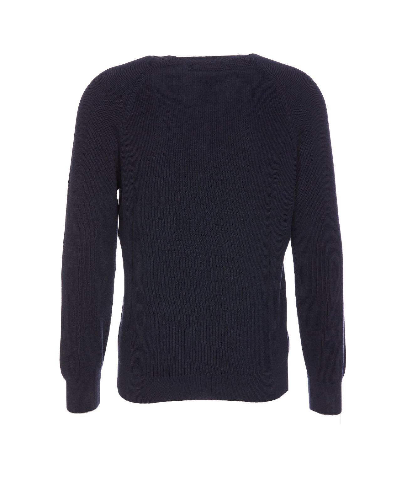 Shop Brunello Cucinelli Ribbed Crewneck Sweater