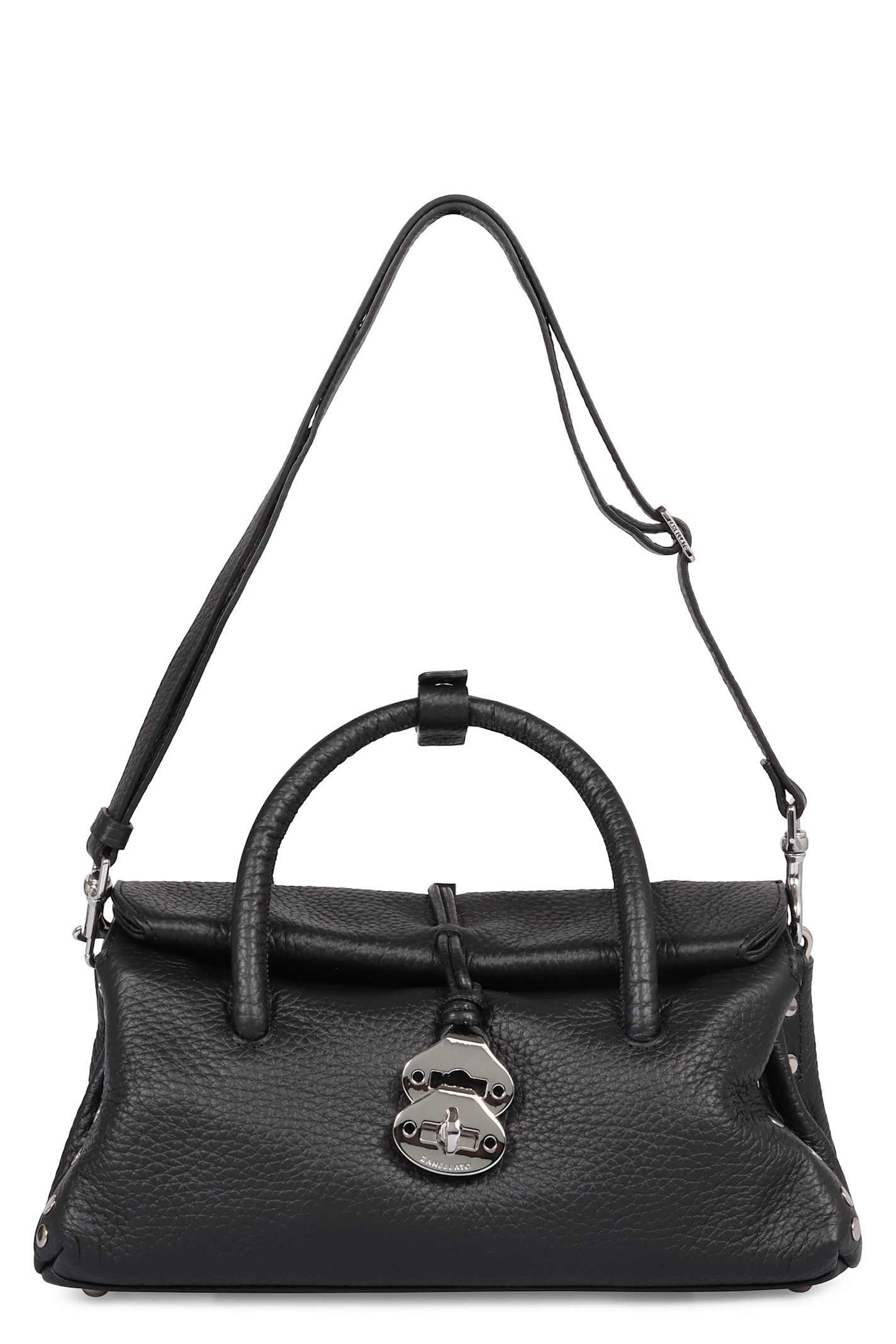 Zanellato Dotta Leather Handbag In Black