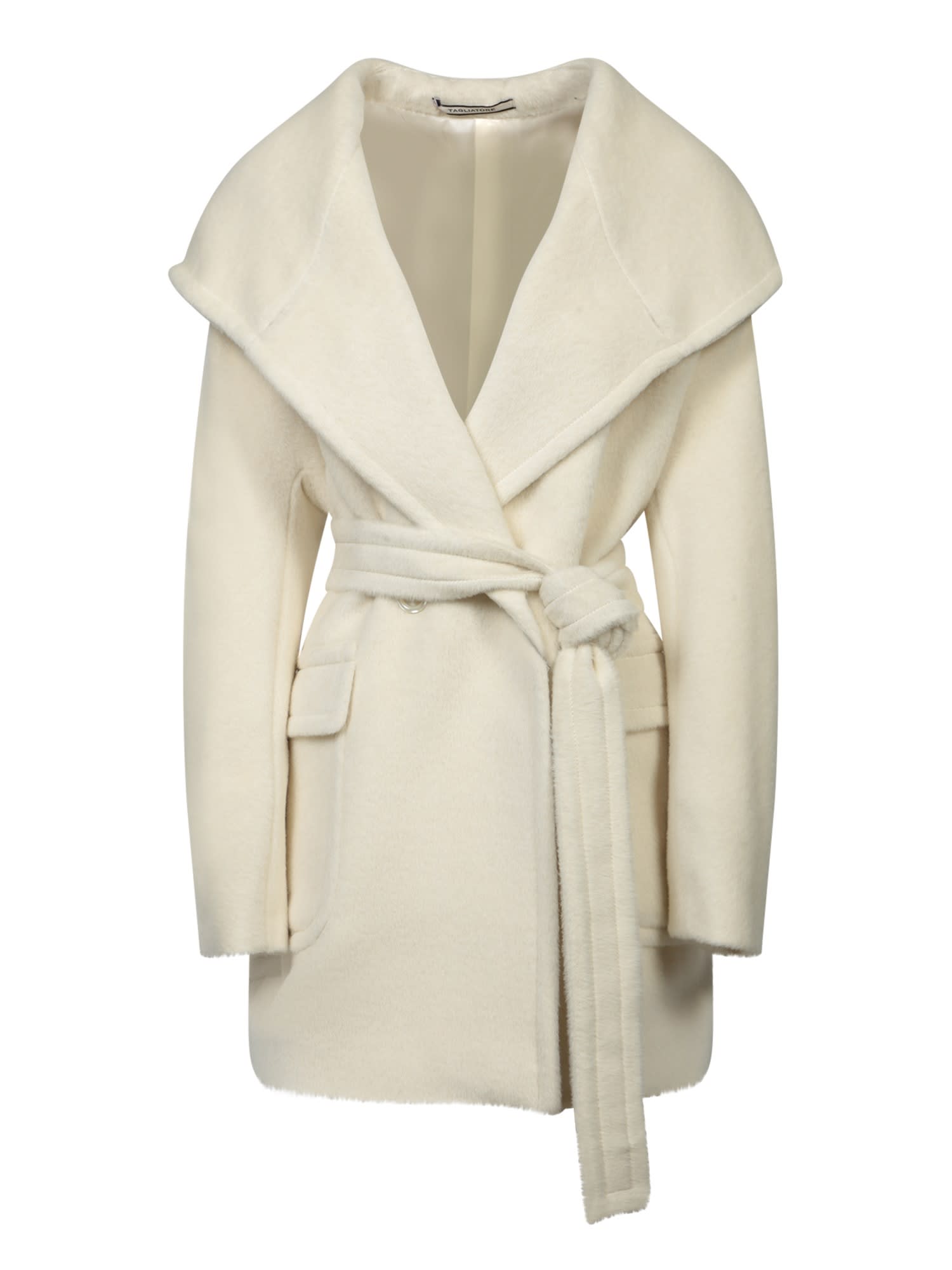 Tagliatore Jilly Wool Coat In White