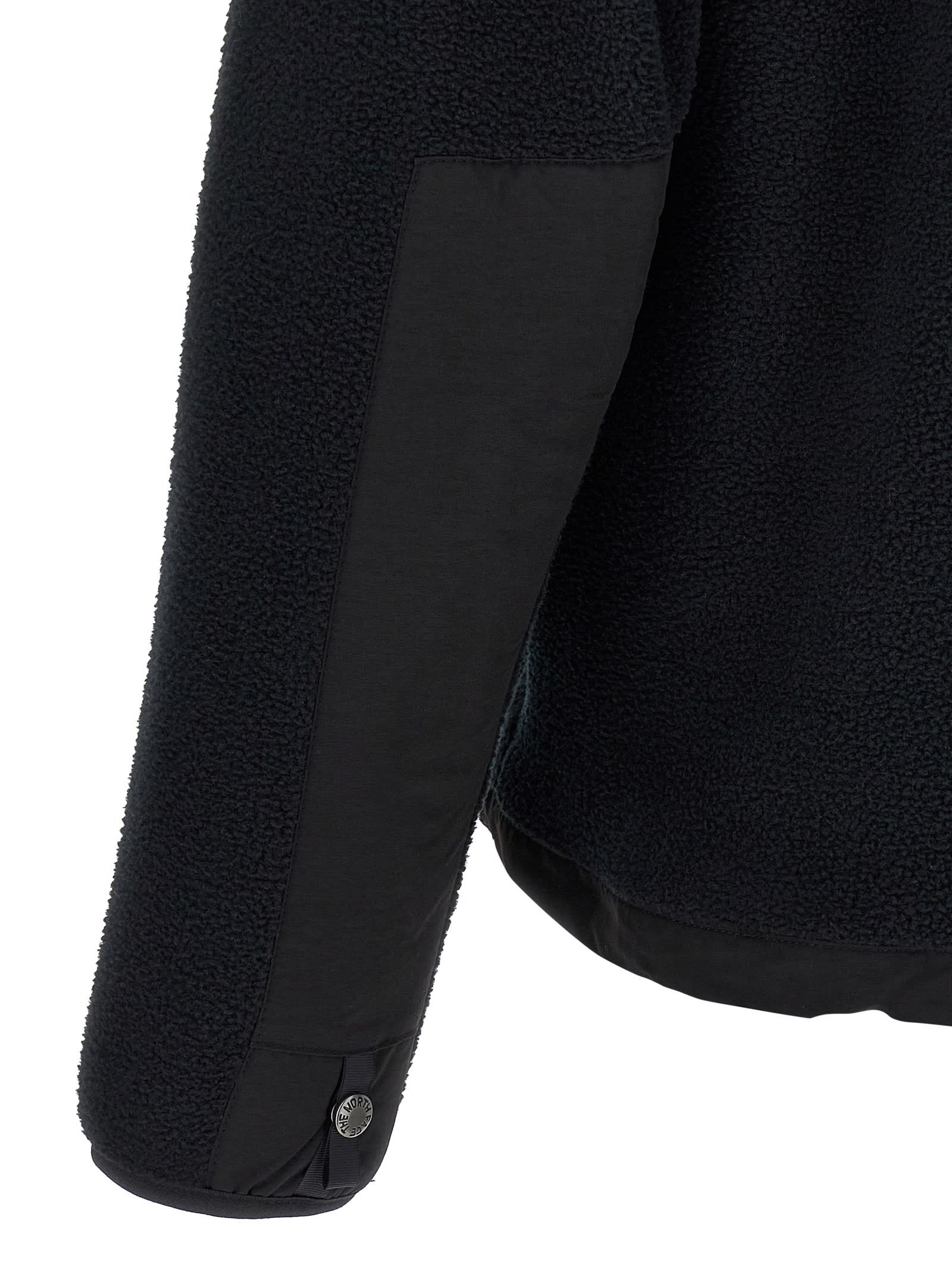 The North Face Canyonlands Stretch Fleece Standard Fit Full Zip Mock Neck Sweatshirt In Black