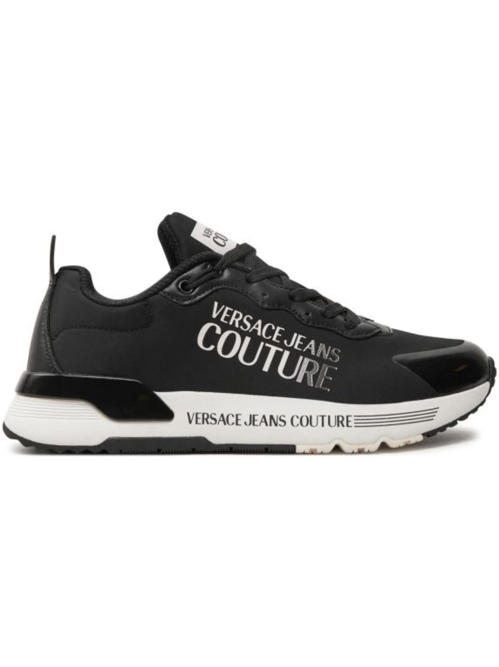 Shop Versace Jeans Couture Womens Sneakers In Black