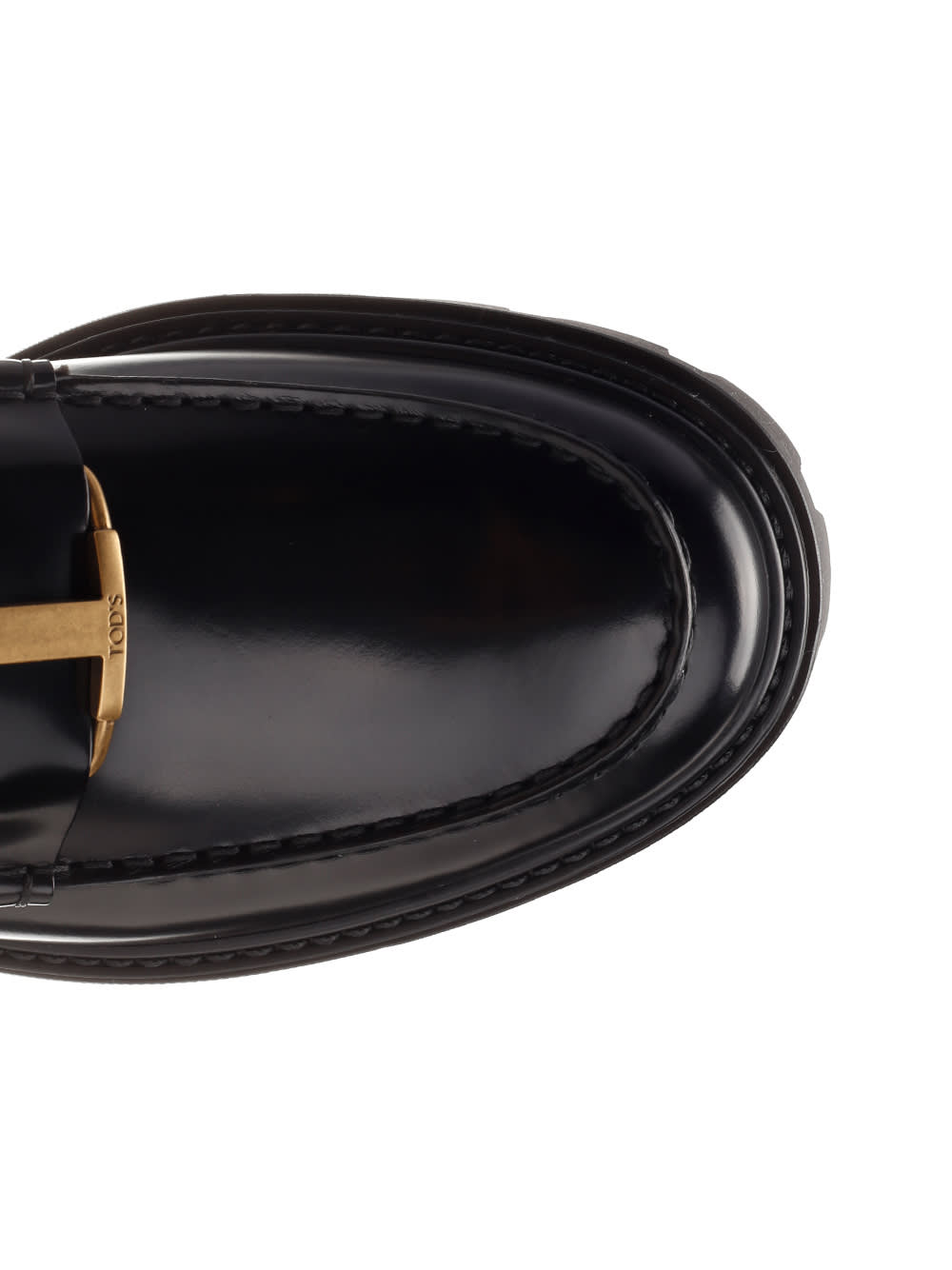 Shop Tod's Brushed Leather Loafer In Nero