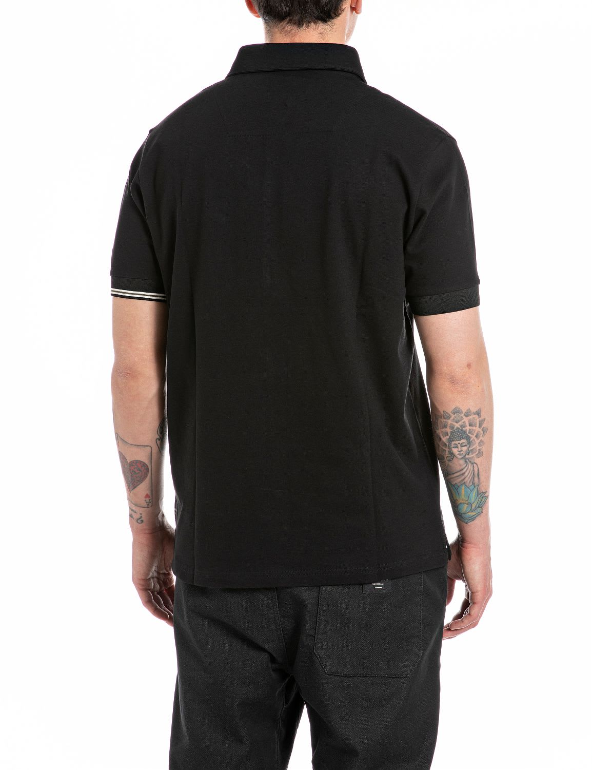 Shop Replay Polo In Black