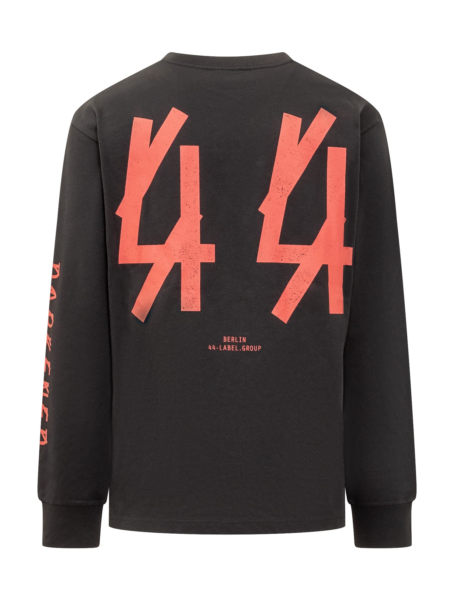 Shop 44 Label Group Sweatshirt With Logo In Black 44 Darkened Red