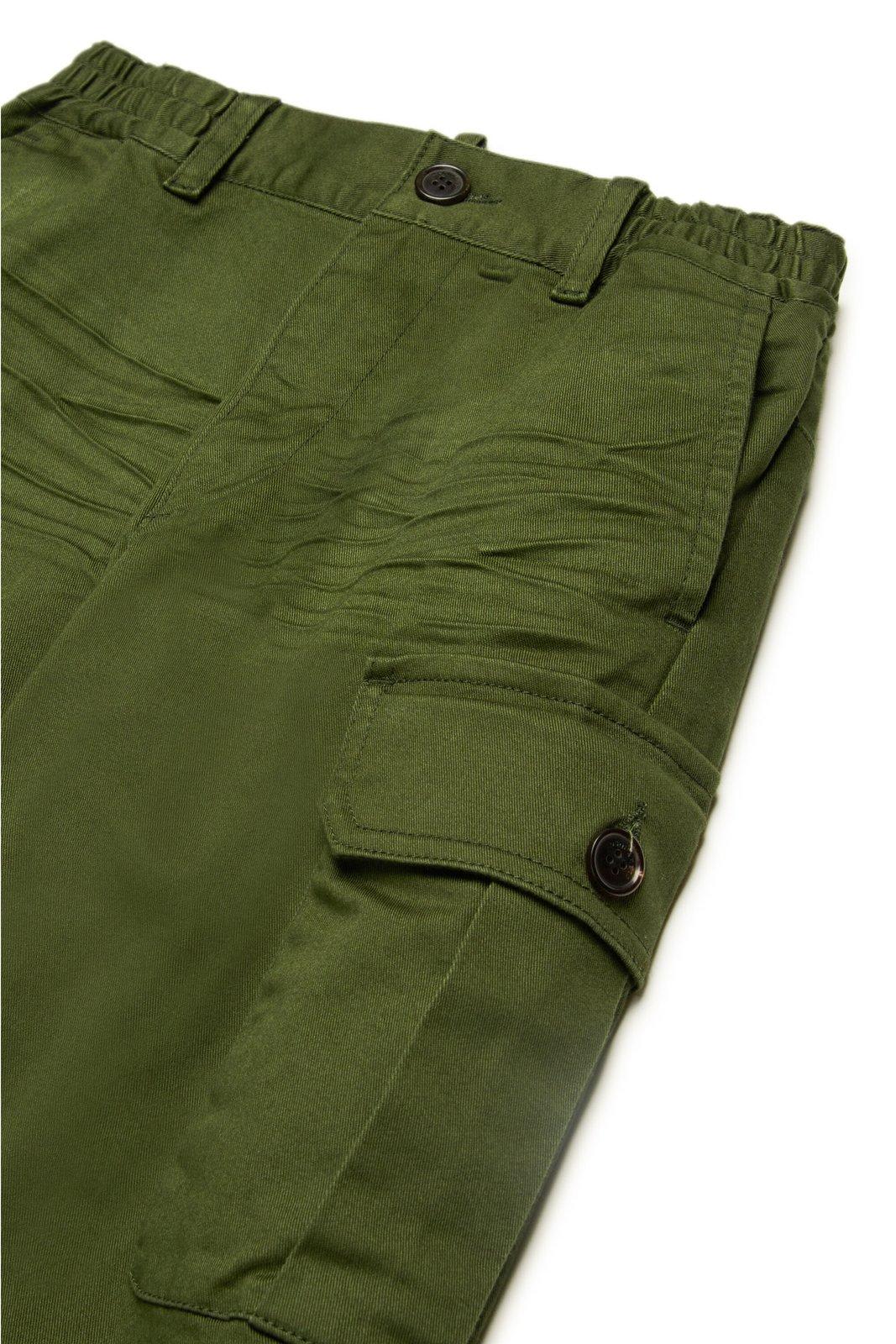 Shop Dsquared2 Logo Plaque Cargo Pants In Green