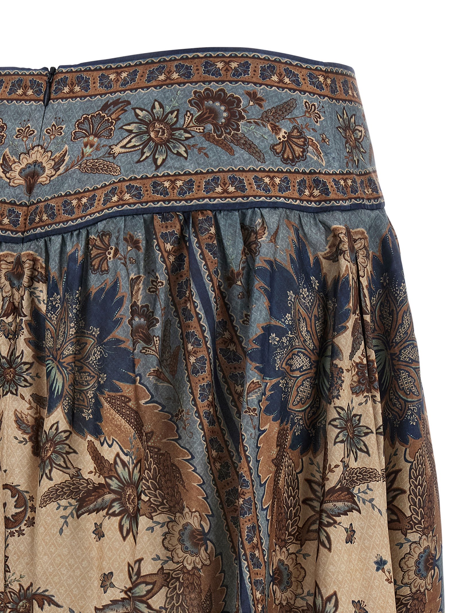 Zimmermann Ascension Printed Silk Skirt In Multi